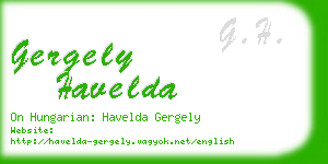 gergely havelda business card